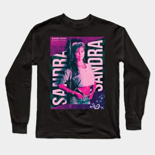 Sandra Cretu -- Retro Fan Design Long Sleeve T-Shirt